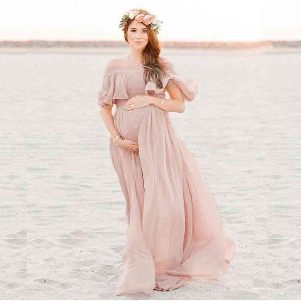 šifon fotografije, rekviziti maxi obleke obleke za nosečnice