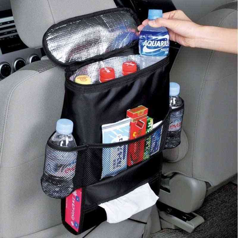 Multifunction- Car Seat Organizer, Feeding Bottle Cover, Thermal Bag (black)
