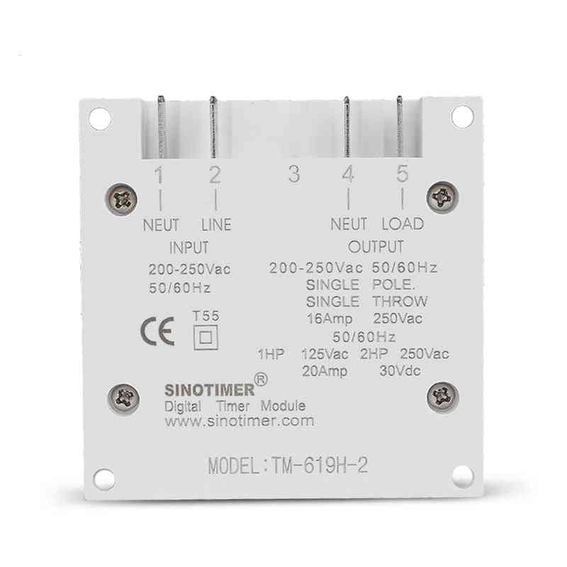 Digital Timer- Lighting Switch, Output Voltage, Inside Battery With Dustproof Cover