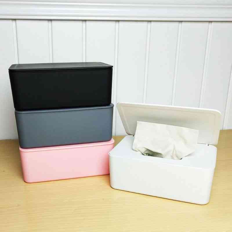 Wipes Dispenser Holder With Lid For Home Office, Dustproof Storage Box