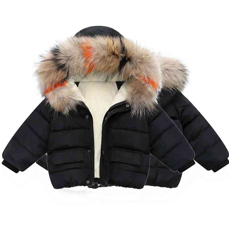 Detská jesenná zimná bunda s kapucňou, dojčenská bunda