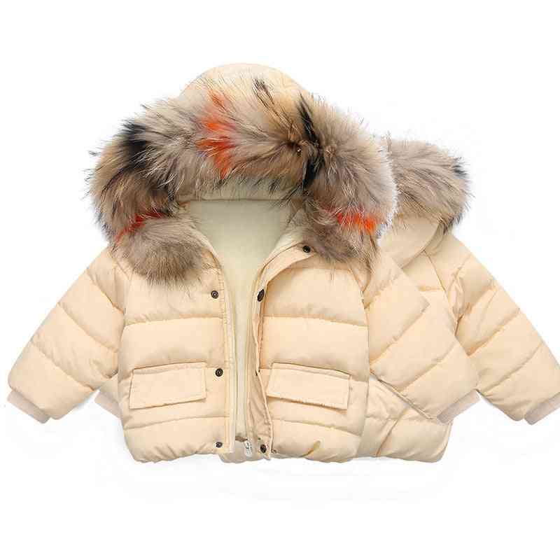 Detská jesenná zimná bunda s kapucňou, dojčenská bunda