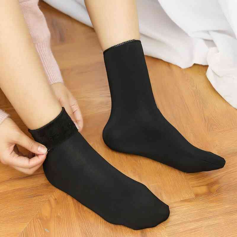 Zimní zateplené nylonové plus sametové, zpevňující ležérní ponožky pro holčičku a kluka