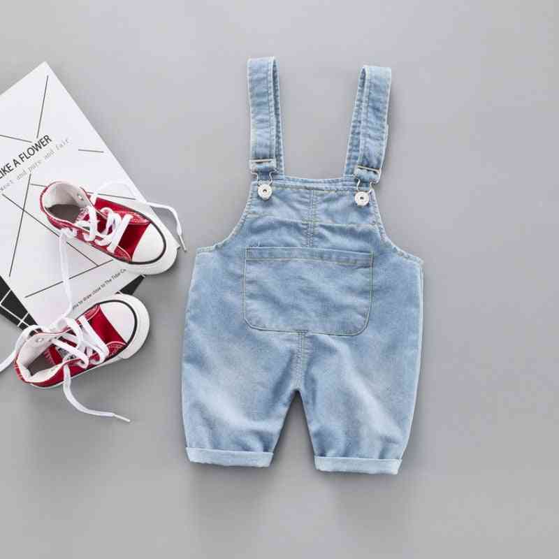 Suspenders Outfit, Cotton Elastic, Denim Pants Trousers For Baby & Kids