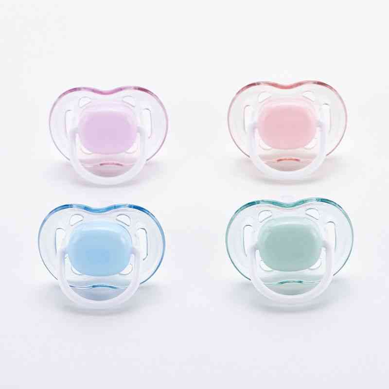 Baby Silicone Pacifier Soothing Comfort Appease Nipple Flat Teat Pacifiers