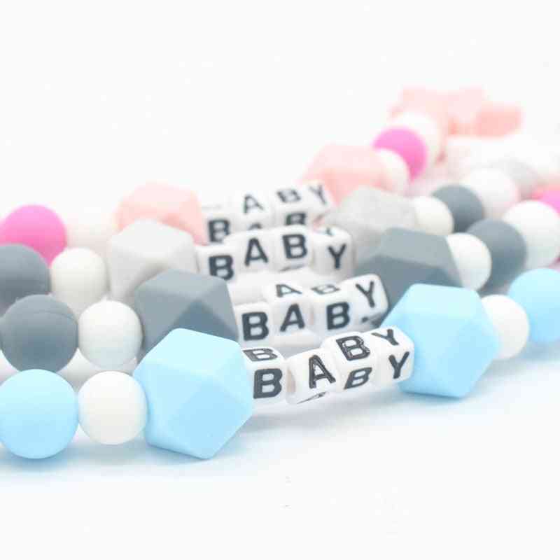 Name Silicone Clips, Nipple Pacifier Chain With Holder For Baby