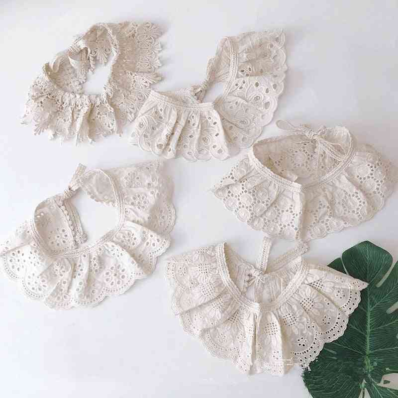 Baby Bibs Lace Accessories Style Collar Cute Girl Set
