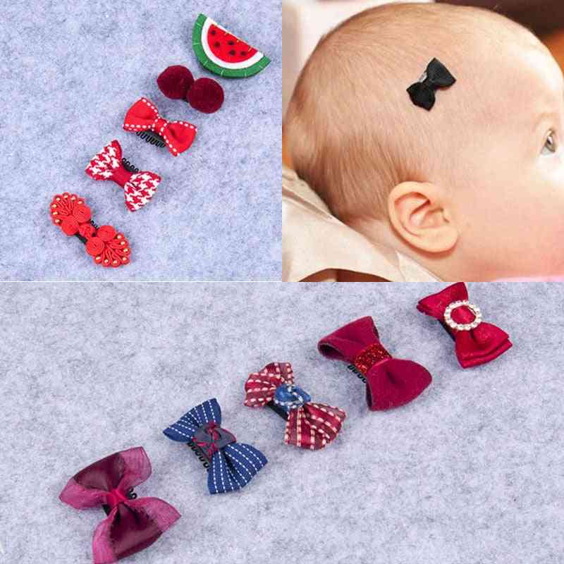 Lovely Baby Bowknot Hairpins Kids Clips Barrettes Cute Bb Headwear Accessories For