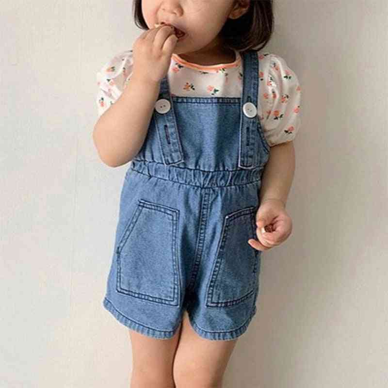 Baby Child Summer Clothing, Denim Overalls Jumpsuit
