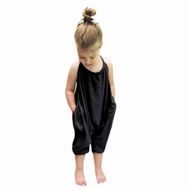 Summer- Strap Pant Overalls, Sling Jumpsuit Trousers For Baby