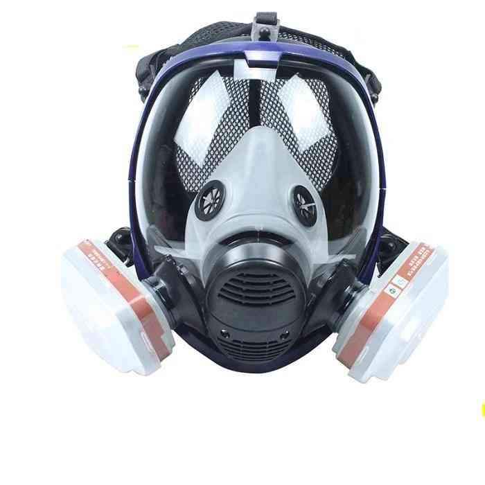 Plynová maska, prachotesný respirátor farba pesticídny sprej silikónové celomasky