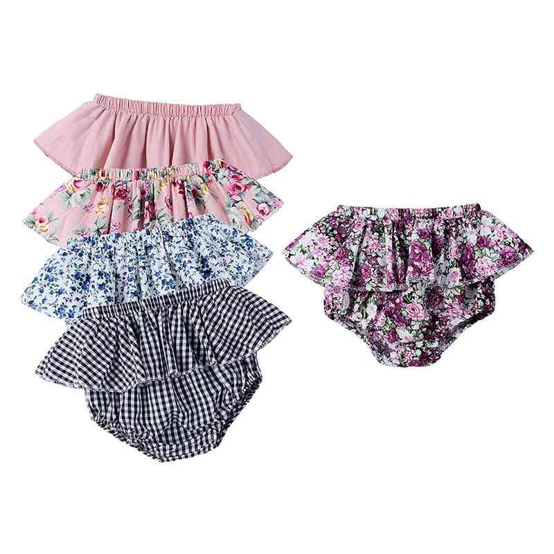 Newborn Baby Fold Bloomers Grils Lace Triangle Shorts