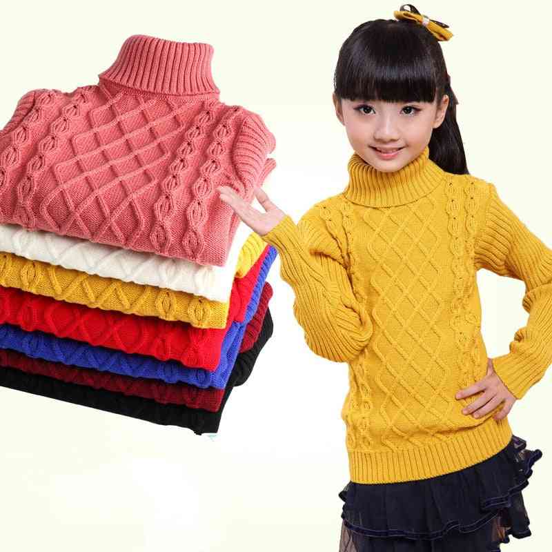 Baby Sweater, Turtleneck Winter Thicken Warm Knitted Clothing