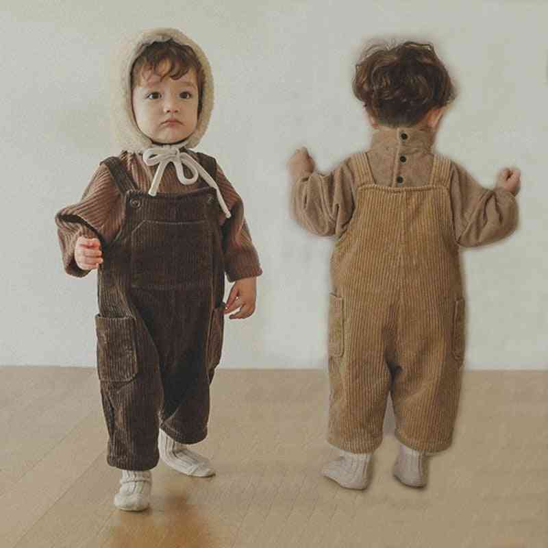Autumn Baby Overalls Pants, And Corduroy Strap Trousers