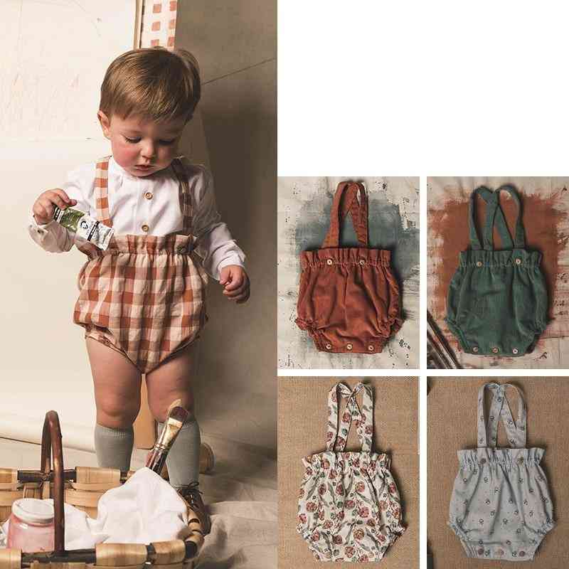 Baby Spring Short Overalls, Bottoms Floral Pattern Clothes