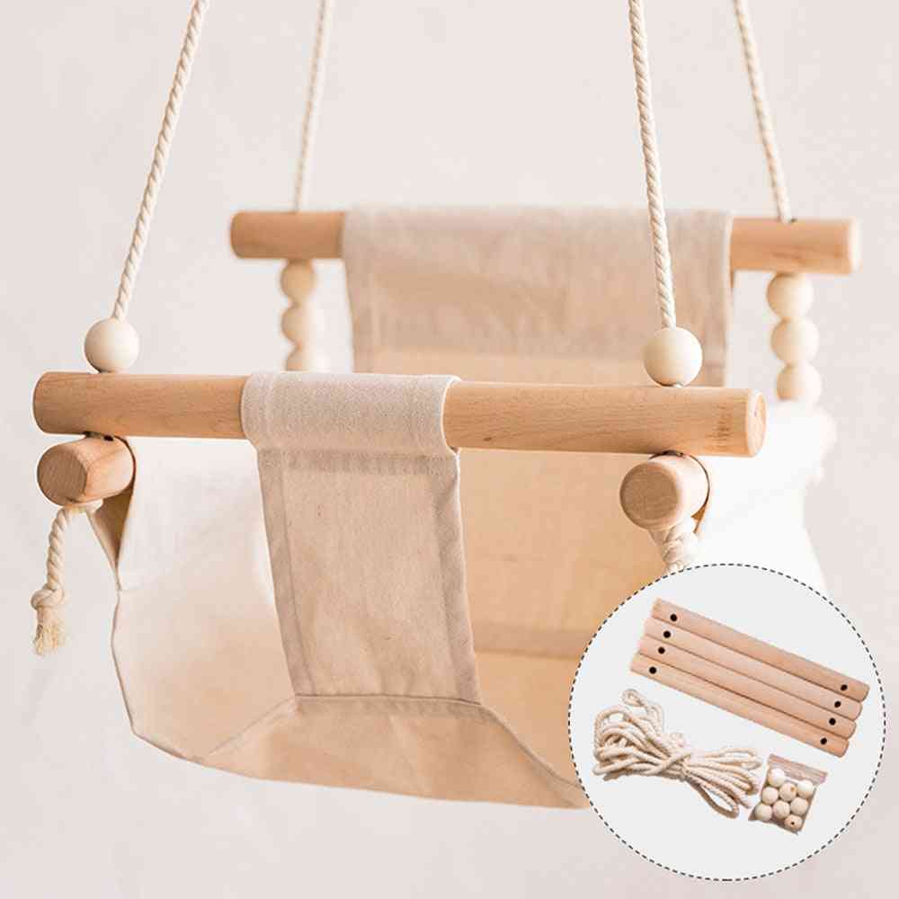 Hanging Wood Baby Swing Chair Toy