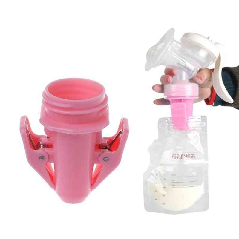 Baby Breast Milk Storage Bags Clip Adapter