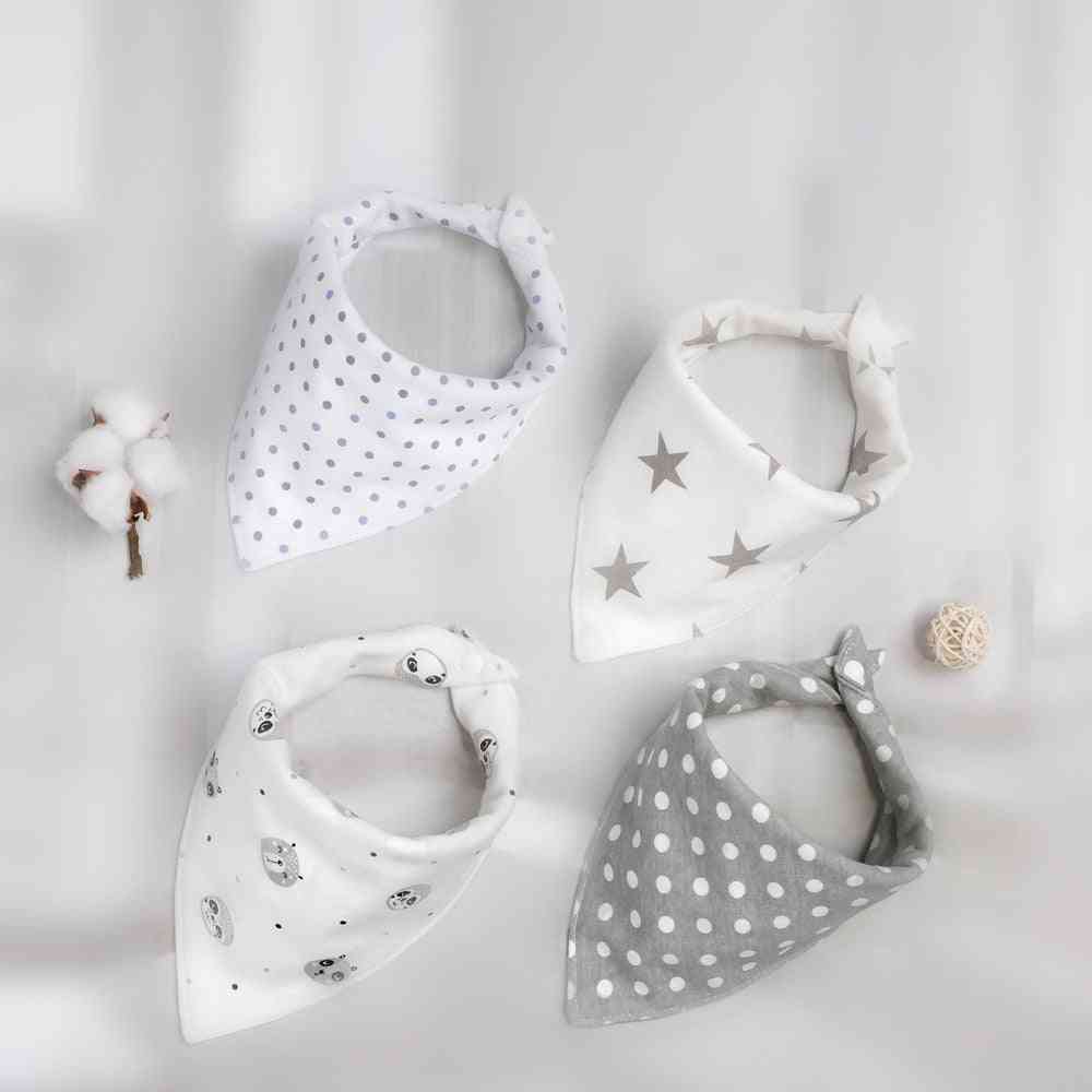 Soft Organic Cotton Baby Drool, Cute Triangle Scarf