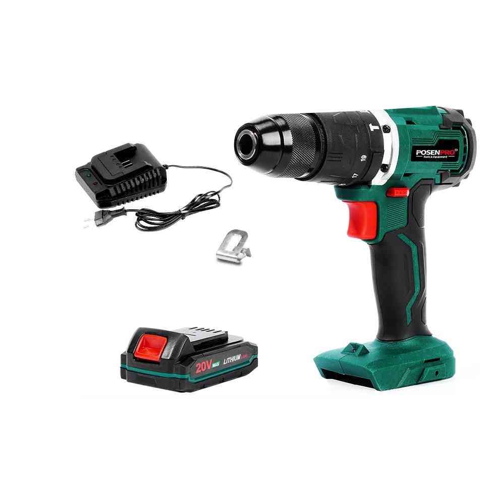 Brushless Rotary- Electric Drill, Cordless Steel Concrete, Wood Hammer