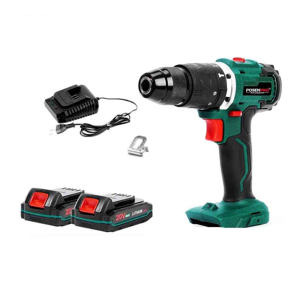 Brushless Rotary- Electric Drill, Cordless Steel Concrete, Wood Hammer