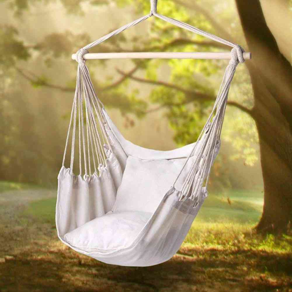 Garden Hang Lazy Chair, Swinging, Hanging Rope, Seat Bed, Travel Camping Hammock