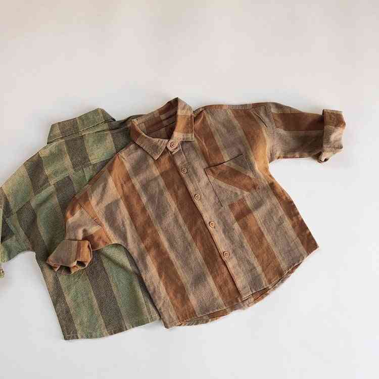 Bawełniana koszula w paski dla chłopca