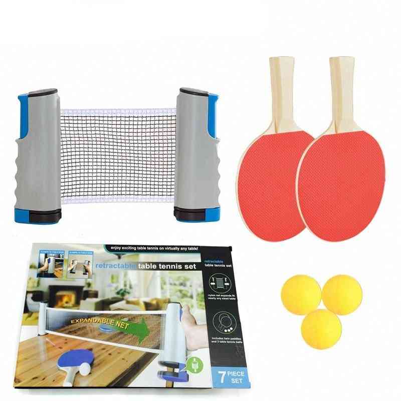 Table Tennis Ball Net, Racket & Paddles Ping Pong Training Accessories
