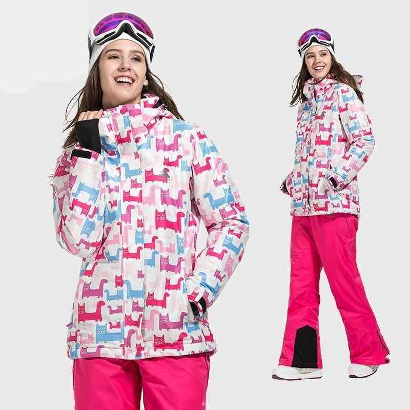 Venkovní sportovní lyžařský dámský oblek