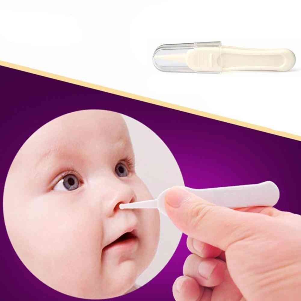 Baby pleje øre næse navle rengøring pincet - sikkerhed pincet plast rengørings klip