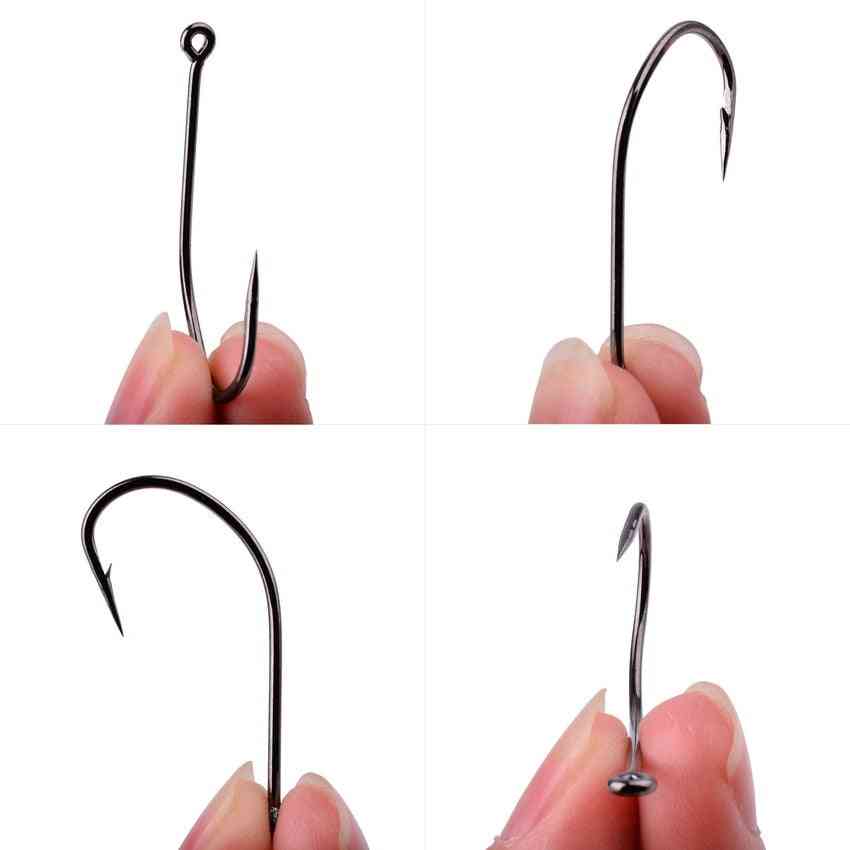 Coating High Carbon Stainless Steel Barbed Carp Fishing Hooks