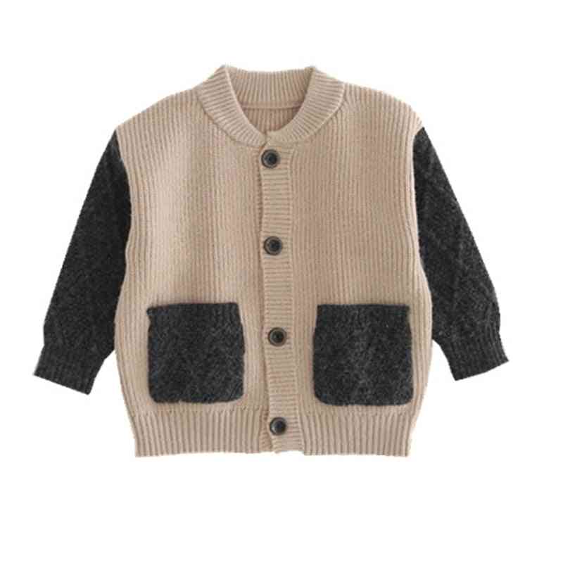 Kids -boys Cotton Knit Cardigans Sweaters, Baby Outwear