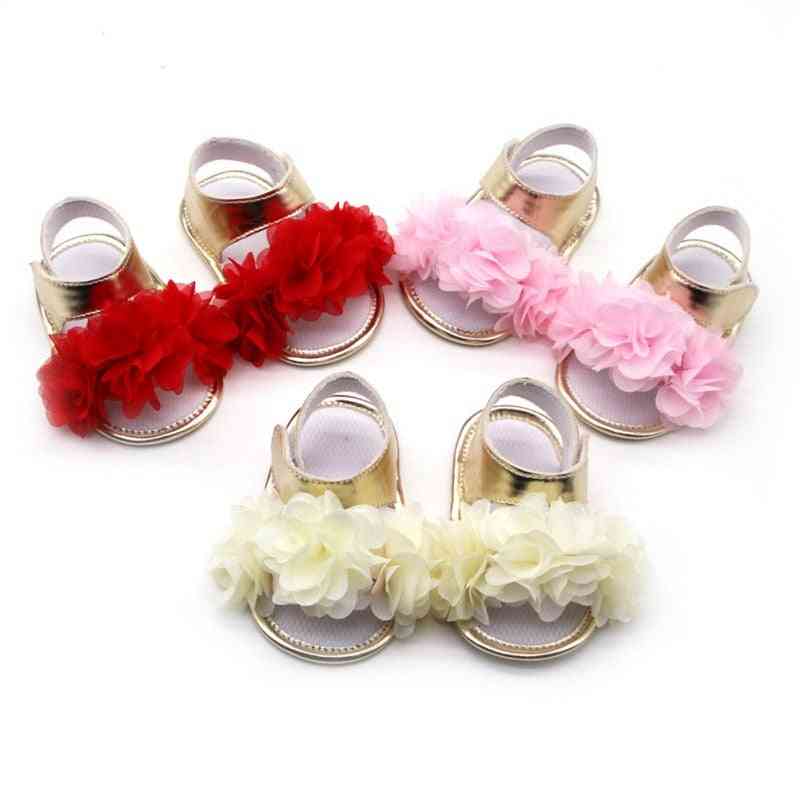 Newborn Baby Girl Princess Floral Sandals, Walkers Shoes