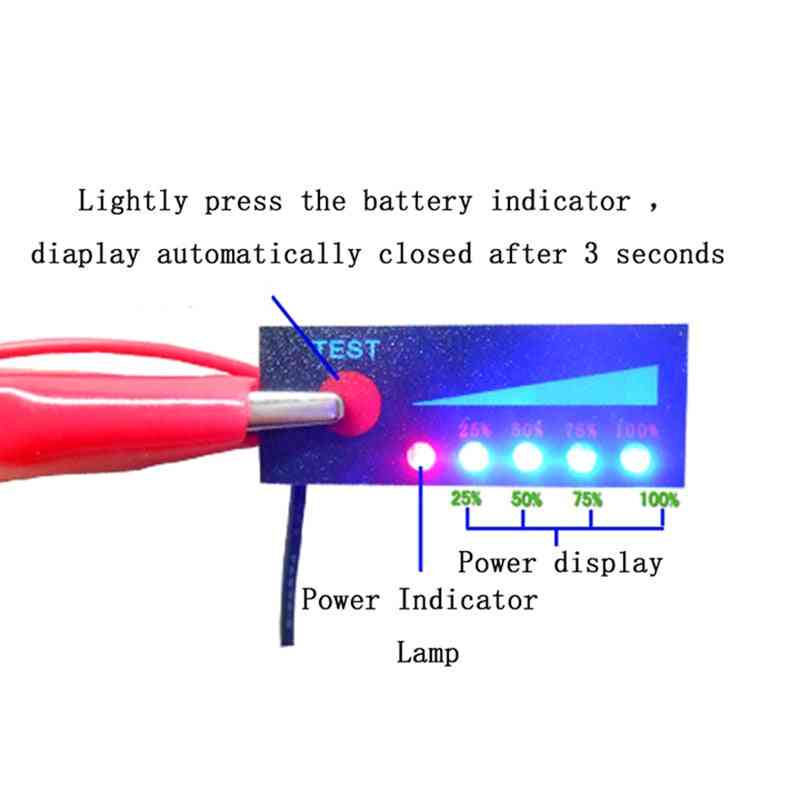 Li-ion lítium akkumulátor kapacitásjelző modul a LED feszültség kijelzéséhez