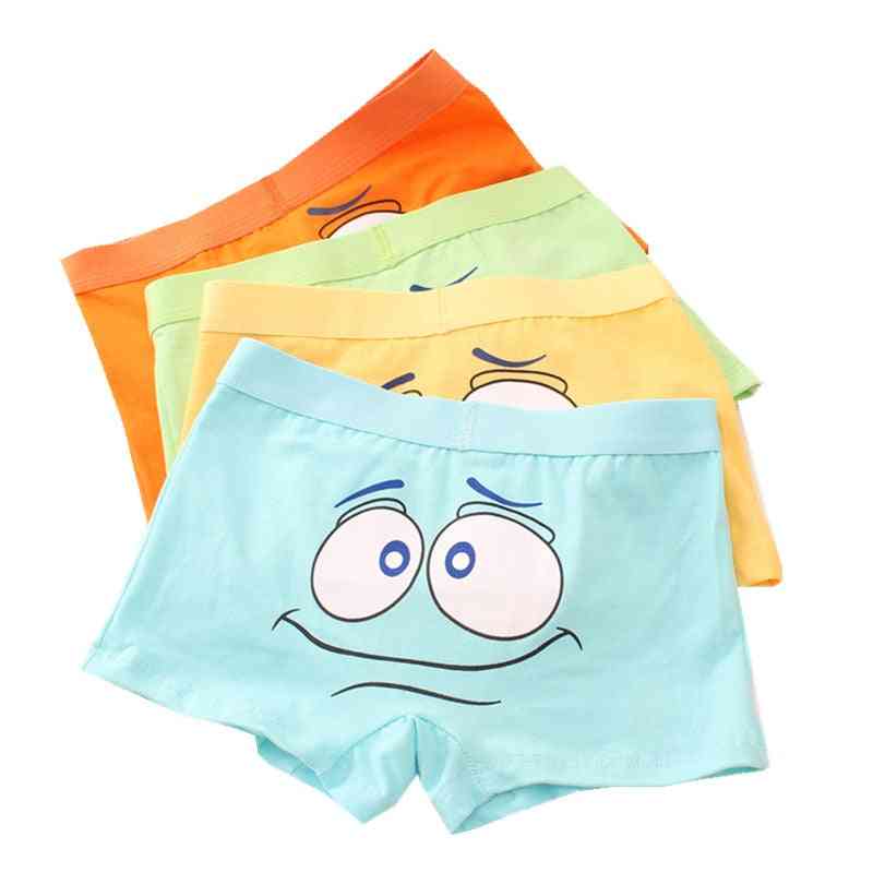 Children's Cartoon Boxer Underwear, Cotton Shorts Student Panties