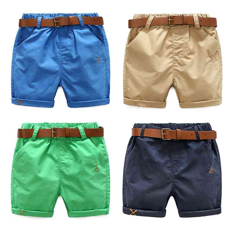Summer Cotton's Running Sports Shorts With Leather Belt