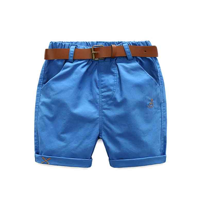 Summer Cotton's Running Sports Shorts With Leather Belt