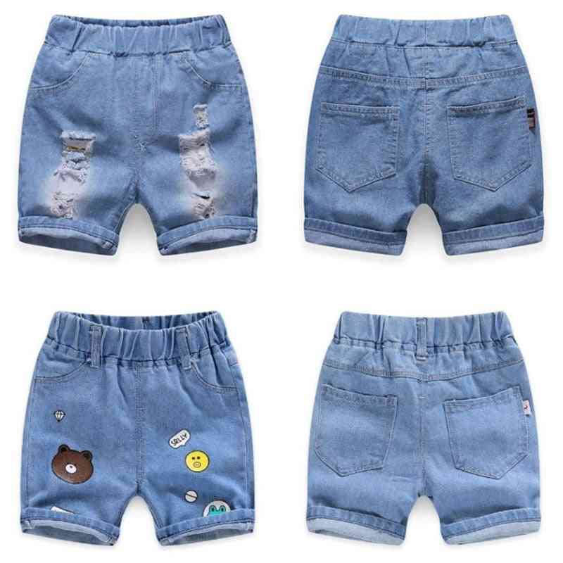 Dětské letní ležérní džíny roztomilé kovbojské riflové kalhoty