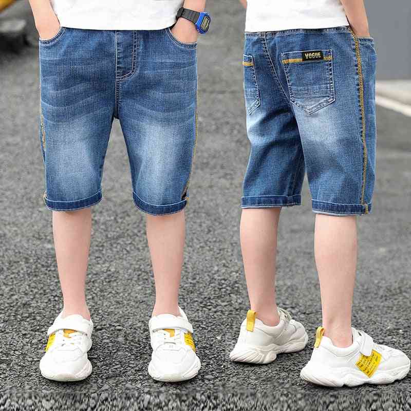 Children Denim Thin Stretch Board Shorts Jeans