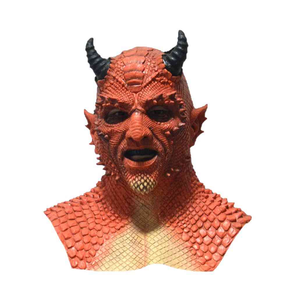 Devil latex cosplay rekviziti maske in rokavice