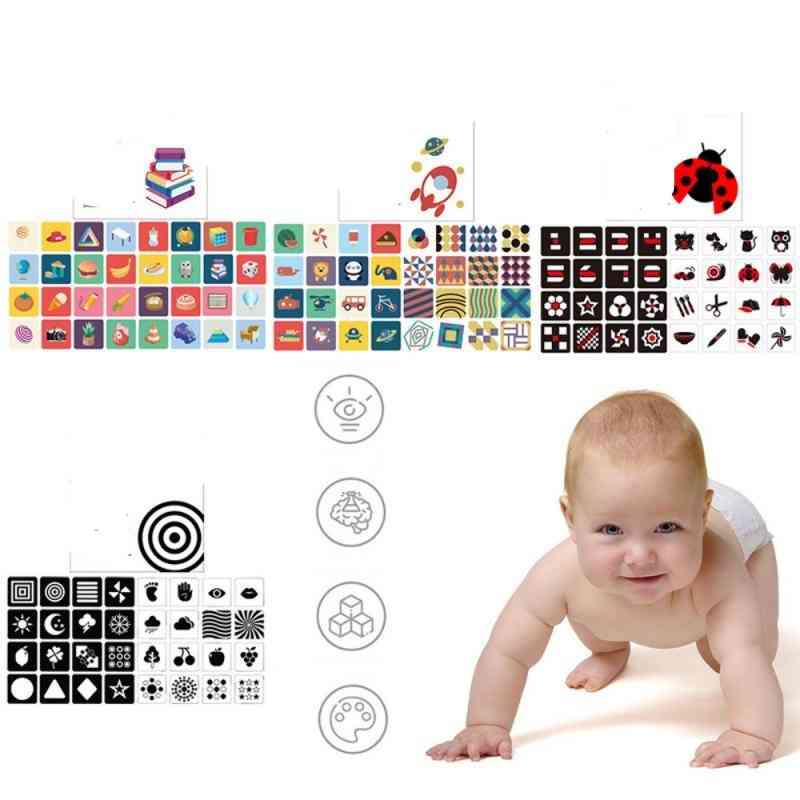 Carte précoce d'entraînement à la stimulation visuelle, animal en forme de couleur, bébé jouet cognitif