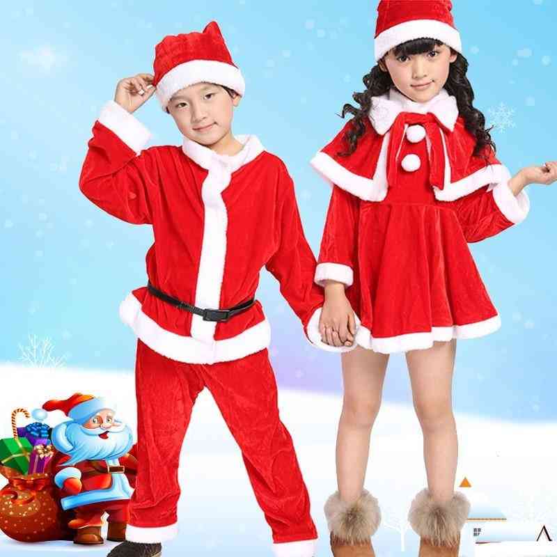 Christmas- Santa Claus, Costume Suit Set For Boy, Girl