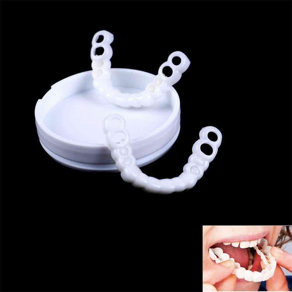 1pair- Silicone Fake, Upper False Cover, Smile Teeth, Tooth Cover
