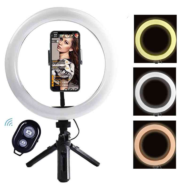 Portable Selfie Ringlight Adjustable Tripod Remote