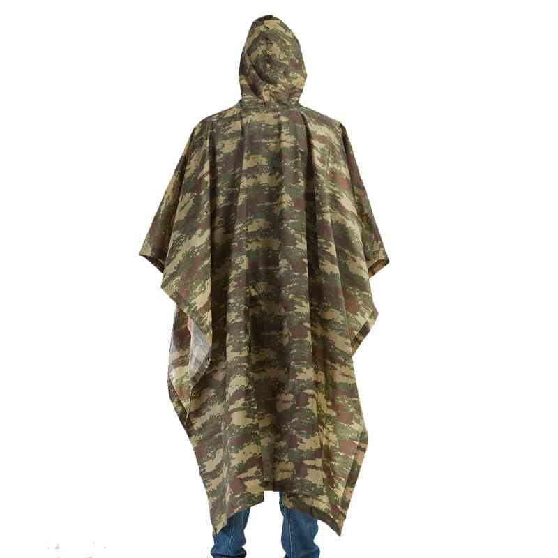 Impermeable Raincoats Women Men, Jungle Poncho Backpack Camouflage Cycling Climbing Hiking Travel