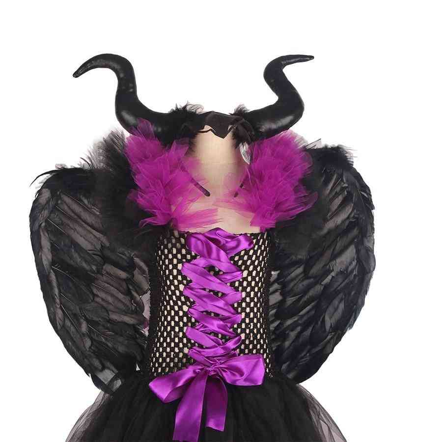 Evil queen fancy tutu obleka za noč čarovnic