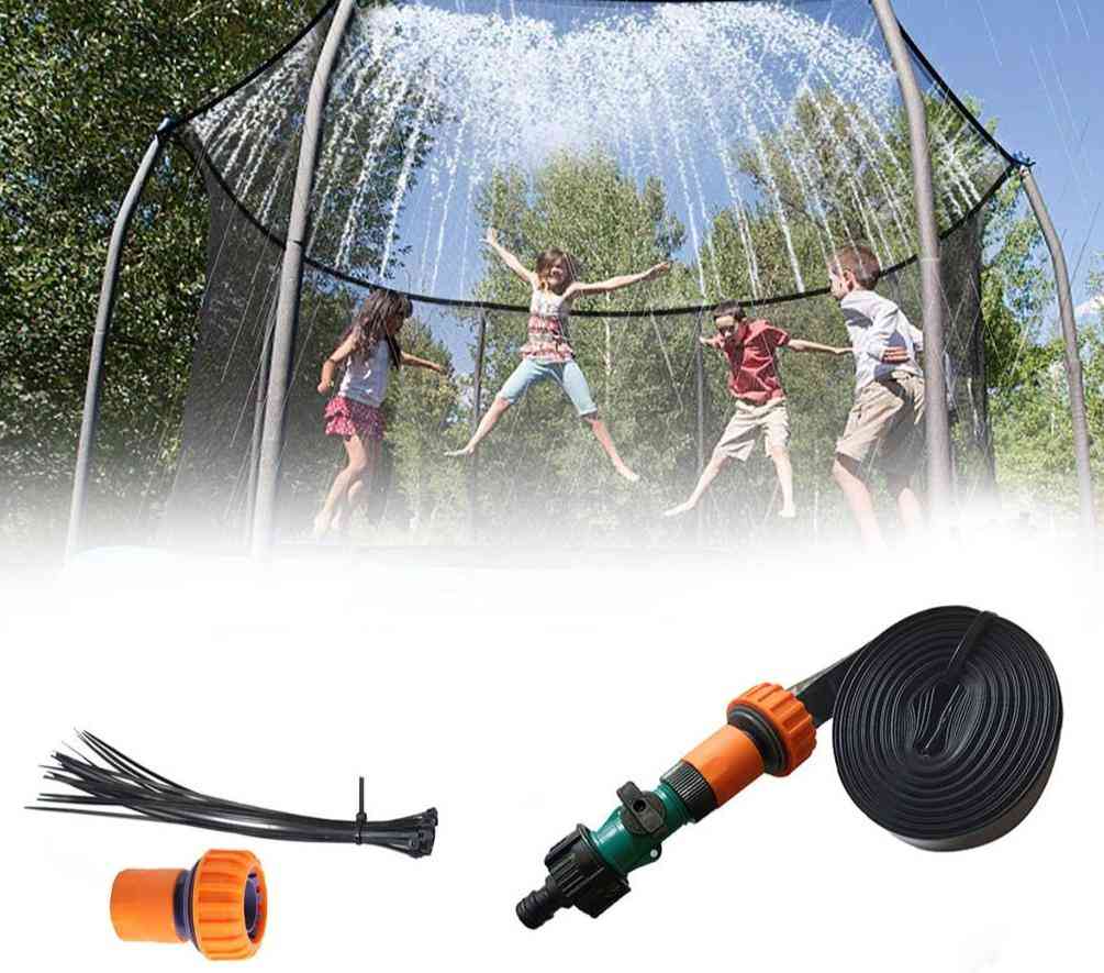 Summer Outdoor- Trampoline Sprinkler Misters, Cooling System, Water Fun For