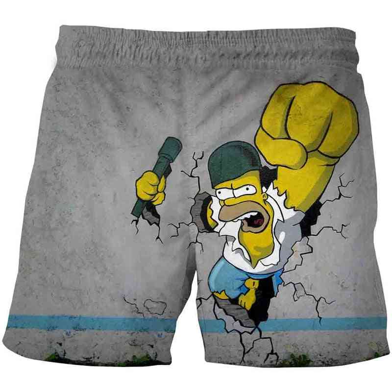 Simpson Shorts Cartoon Pants Kids Baby 3d Clothes