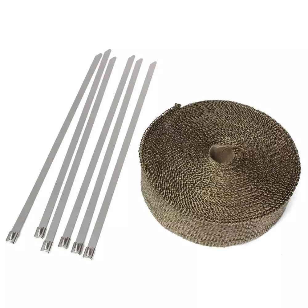 Motorcycle Exhaust Thermal Tape Header Heat Wrap Manifold Insulation Roll