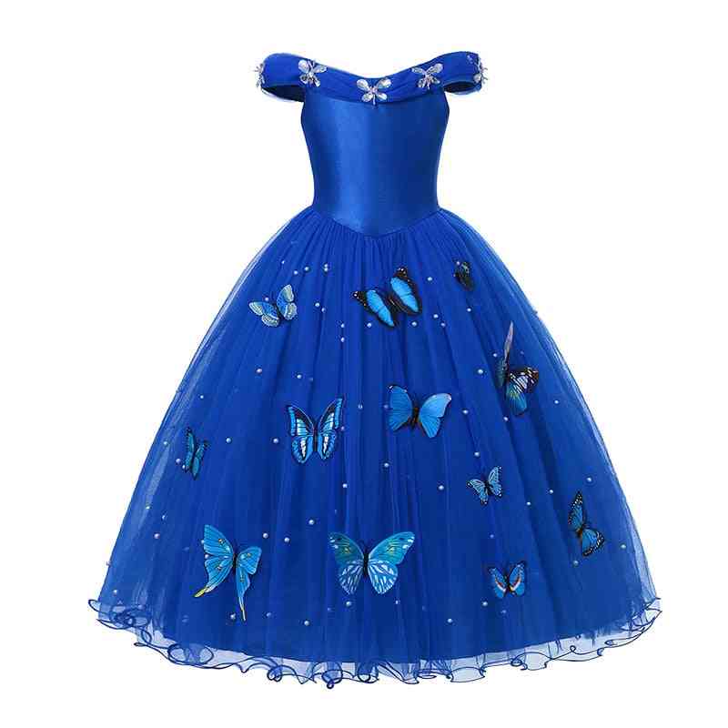 Princezné šaty, dievčenské šaty elsa anna kostýmy detské spoločenské šaty dievčenské šaty