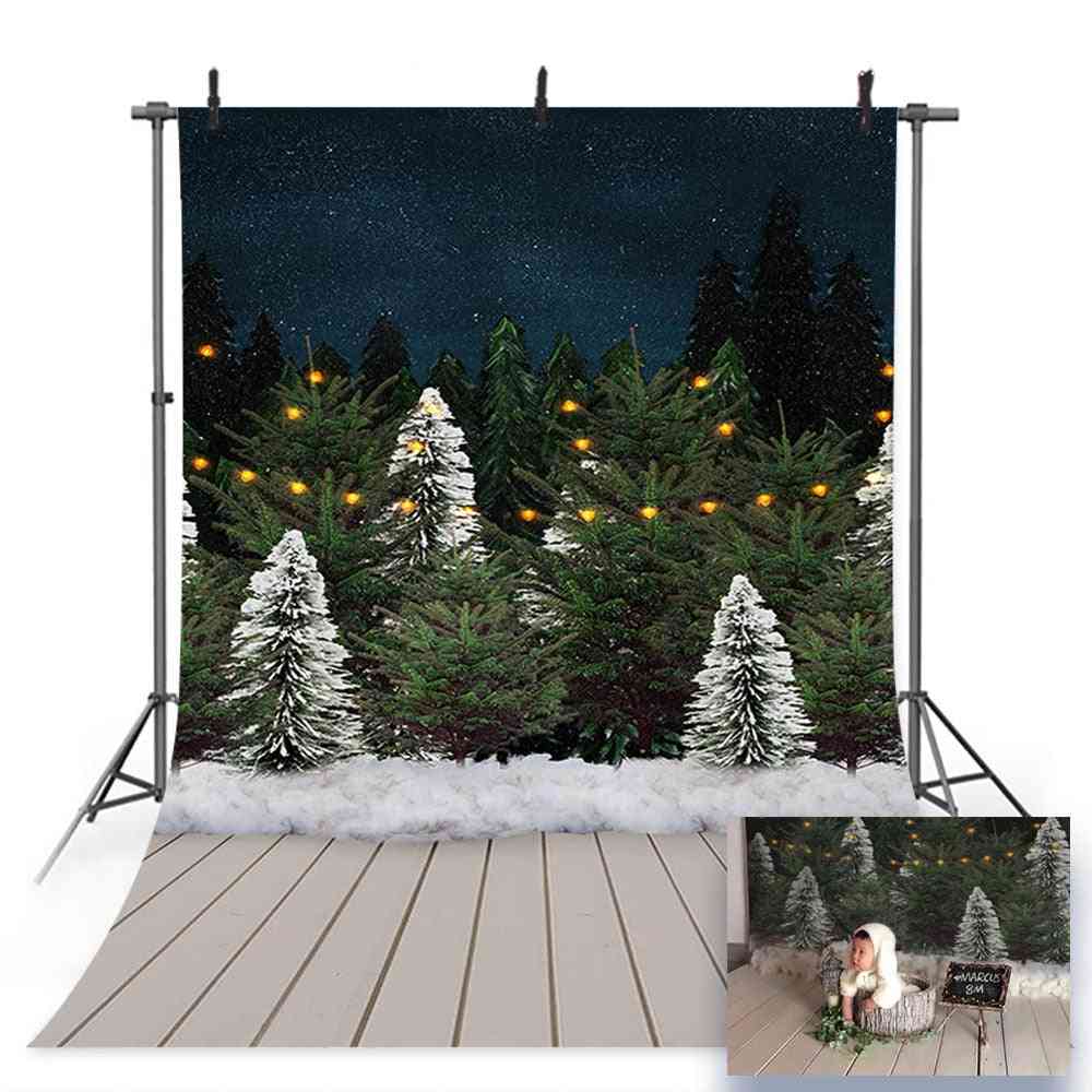 Portrait Backdrop For Photography Snowflake, Photo Christmas Tree ( Set-7)
